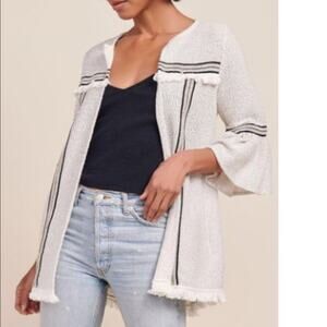 Jack BB Dakota White Brooklynn Ribbon Trim Jacket